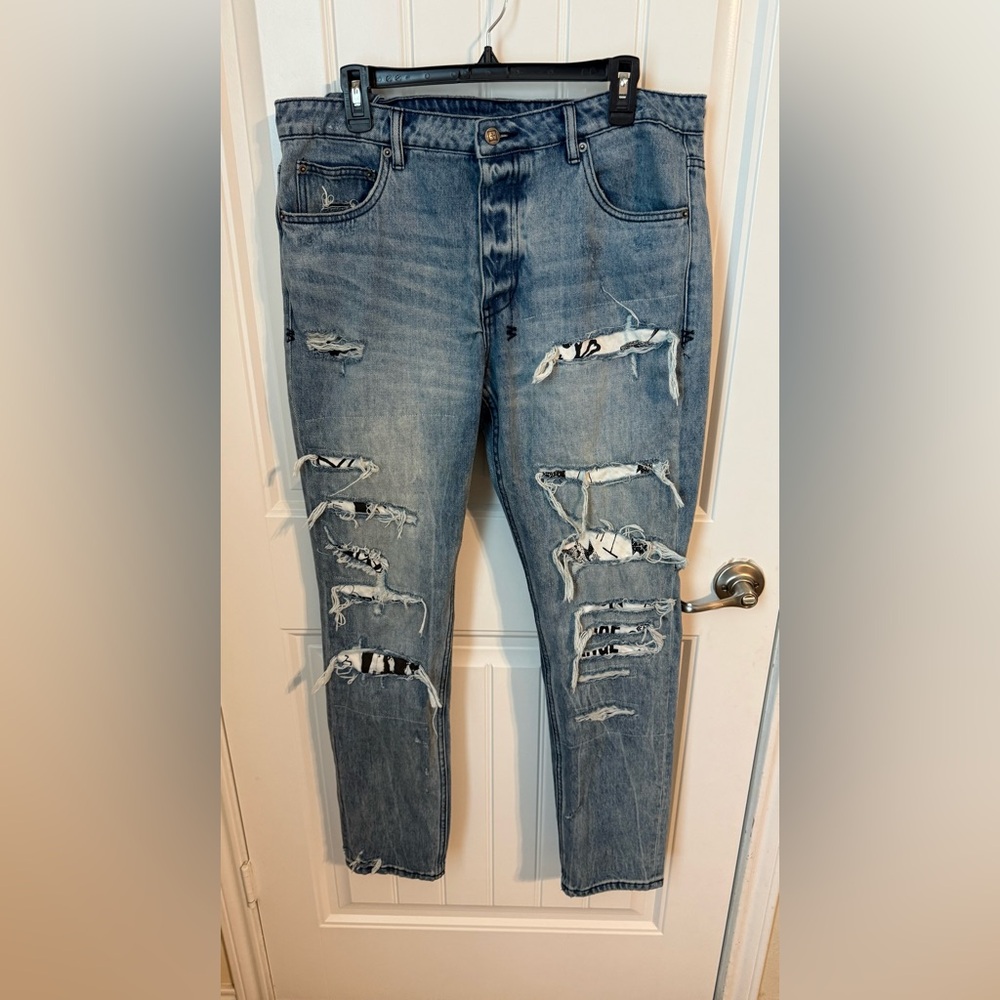 Ksubi Chitch Nowhere Authentik Trashed Jeans Mens Size 36 Distressed